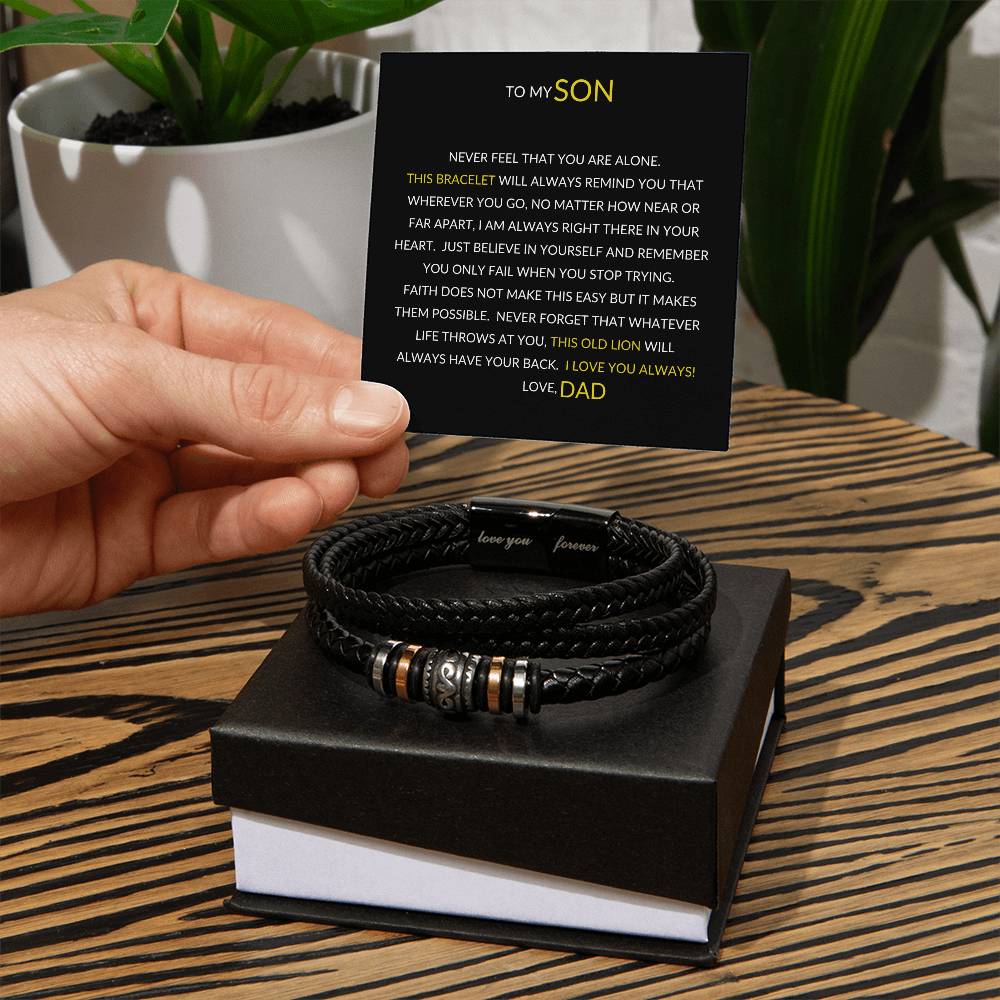 To My Son | Love Dad | Love You Forever Bracelet