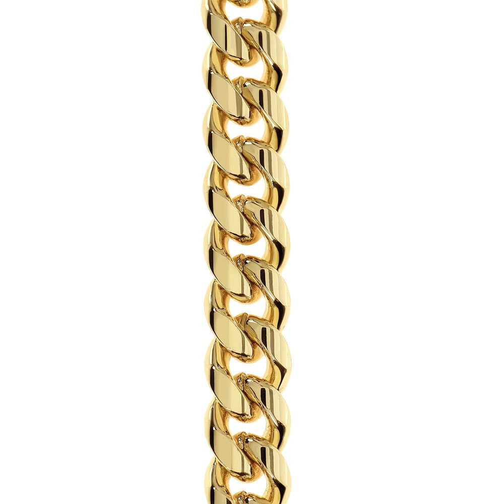 Badass Bearded Dad Cuban Link Chain w/ Gold Overlay Option