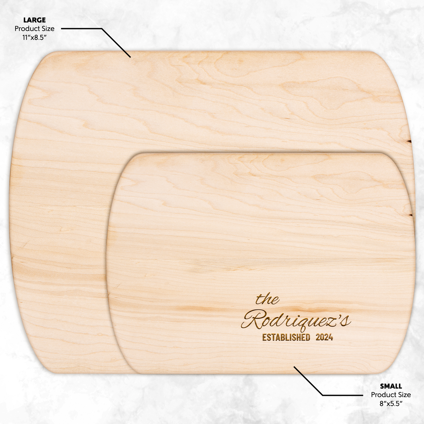 Personalized Family Name Wooden Cutting Board