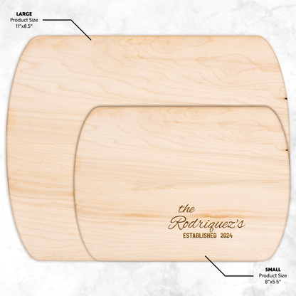 Personalized Family Name Wooden Cutting Board