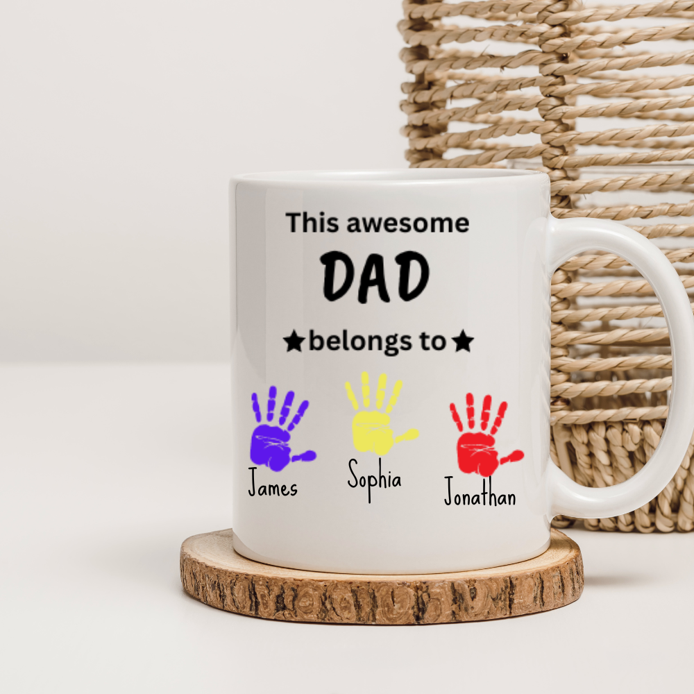 Awesome Dad| Personalized| 11 oz. White Mug