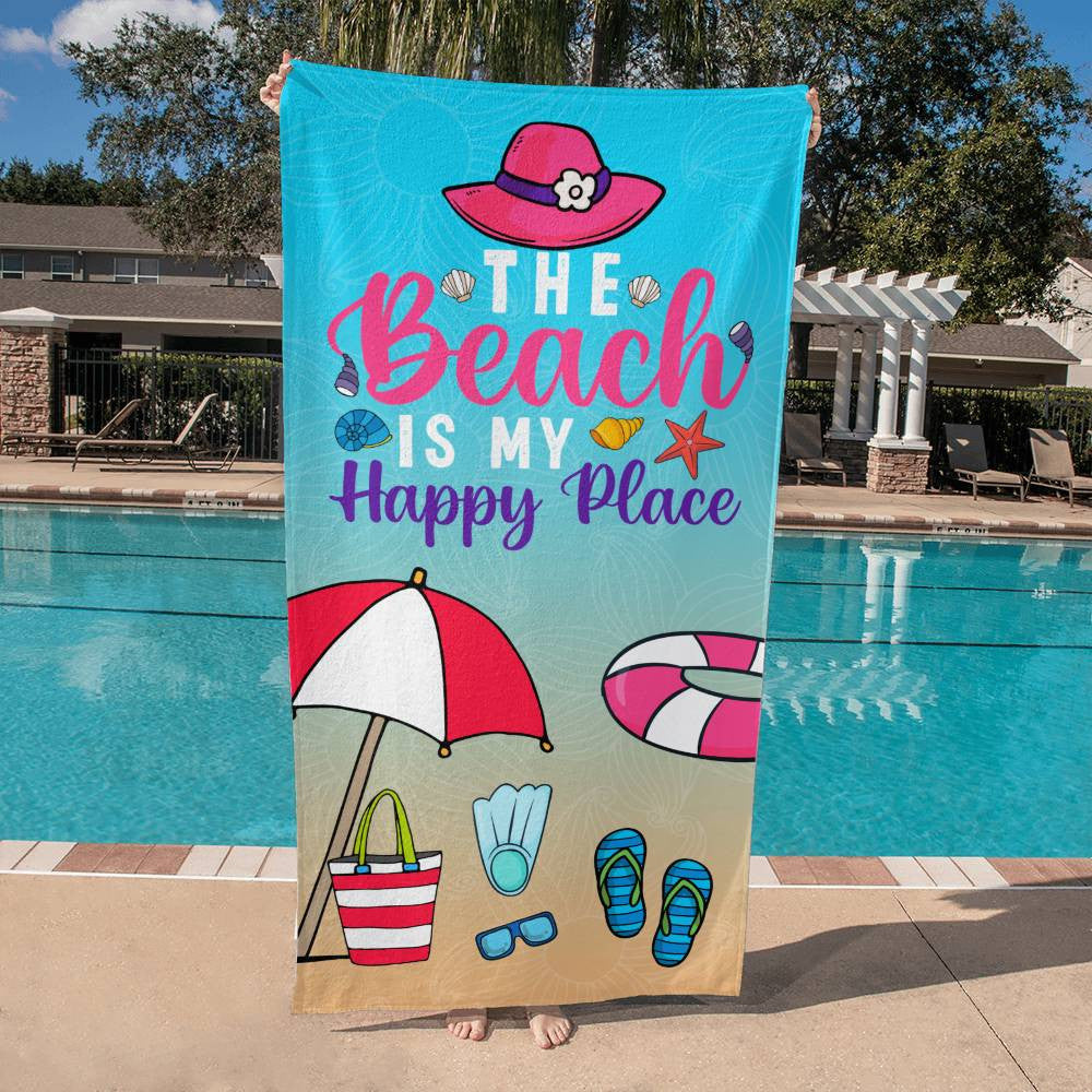 Happy Place Beach Towel