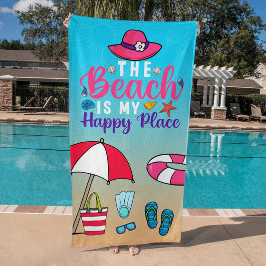 Happy Place Beach Towel