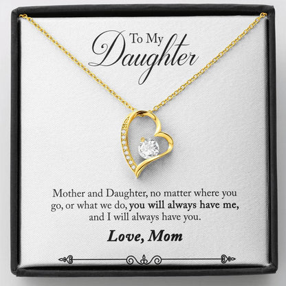 Daughter Love Mom Forever Love Necklace | Always Have Me