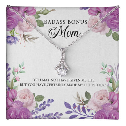 Badass Bonus Mom Alluring Beauty Necklace (Yellow & White Gold Variants)