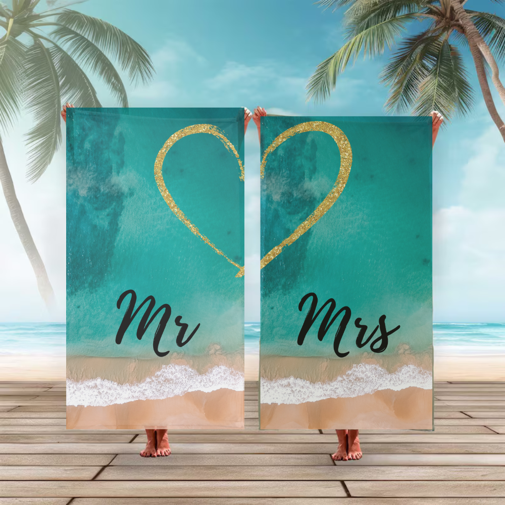 Mr & Mrs Beach Towel Set (2)