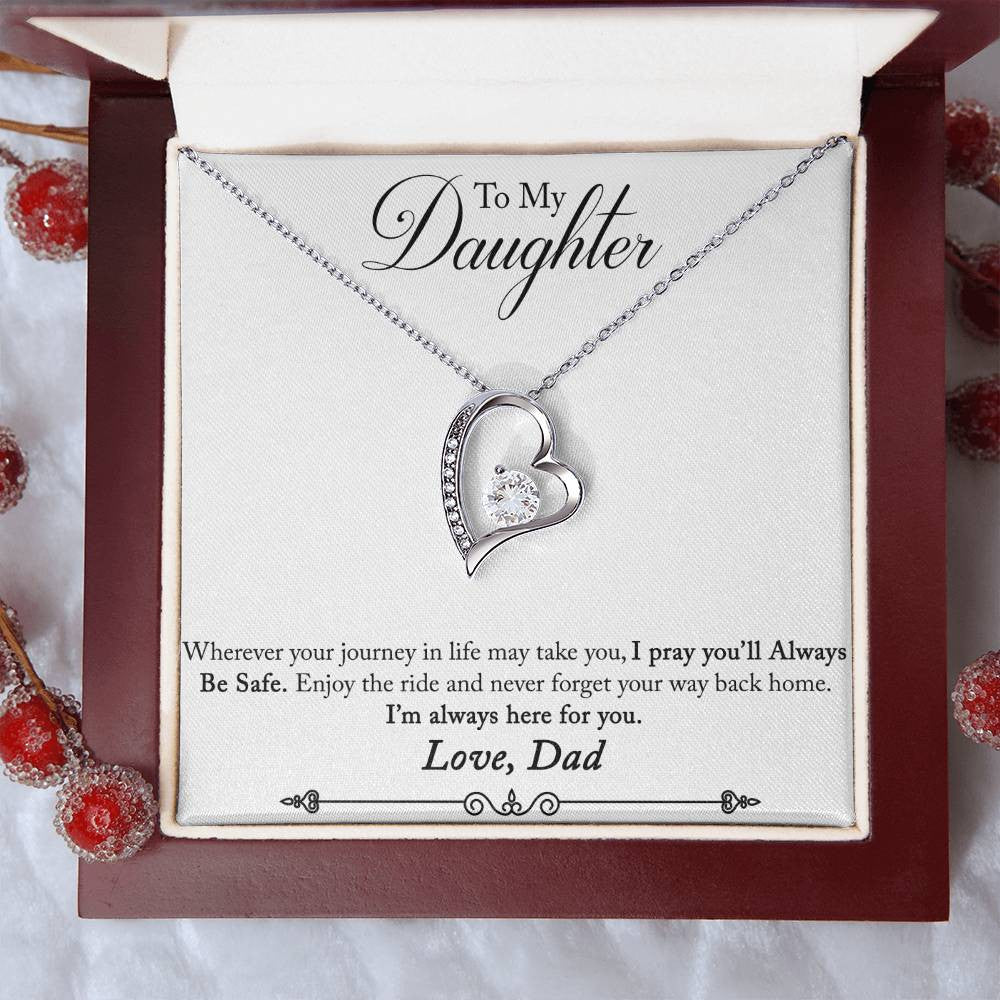 To Daughter Forever Love Necklace | Love Dad | I Pray