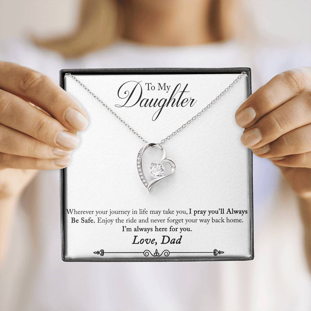 To Daughter Forever Love Necklace | Love Dad | I Pray