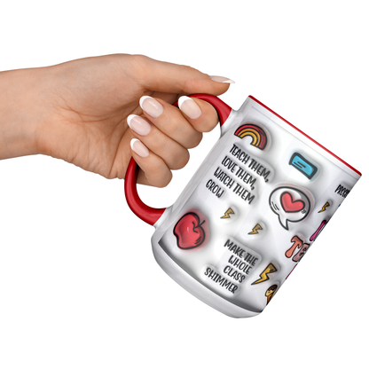 Teacher Era Red Accent Mug