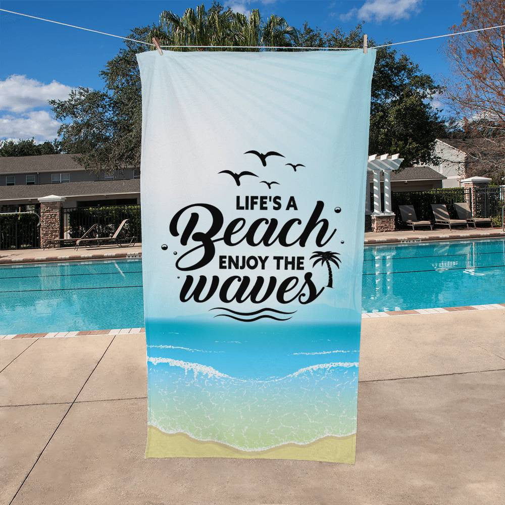 Enjoy the Waves Beach Towel