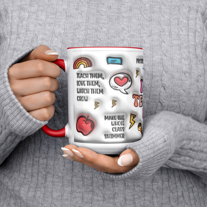 Teacher Era Red Accent Mug