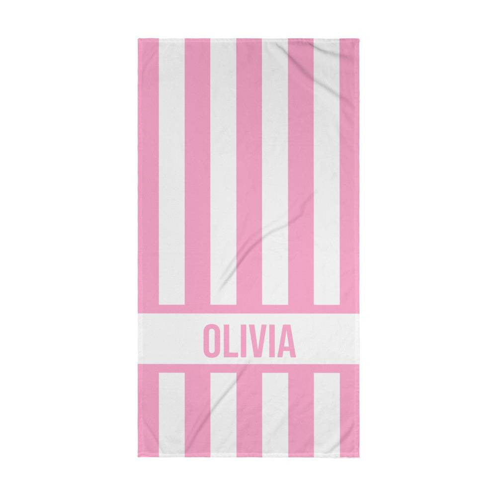 Personalized Striped Beach Towel