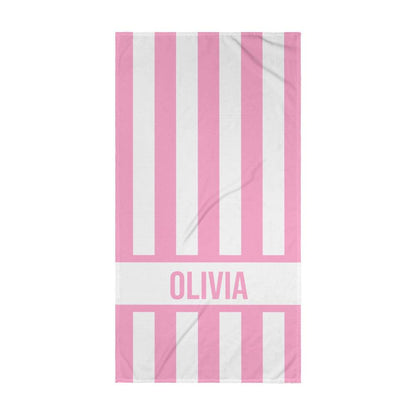 Personalized Striped Beach Towel