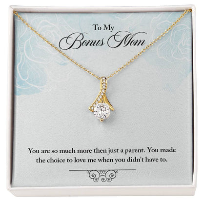 Blue Bonus Mom Alluring Beauty Necklace (Yellow & White Gold Variants)