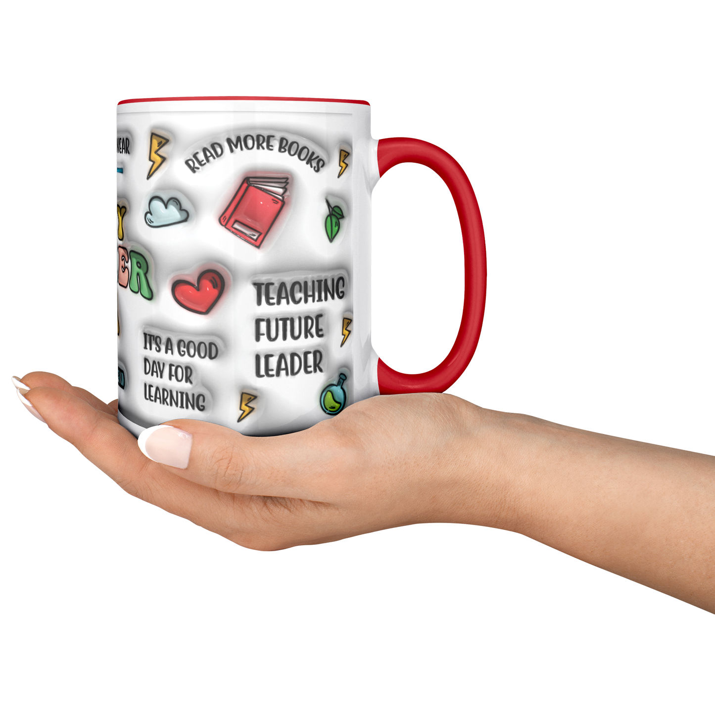 Teacher Era Red Accent Mug