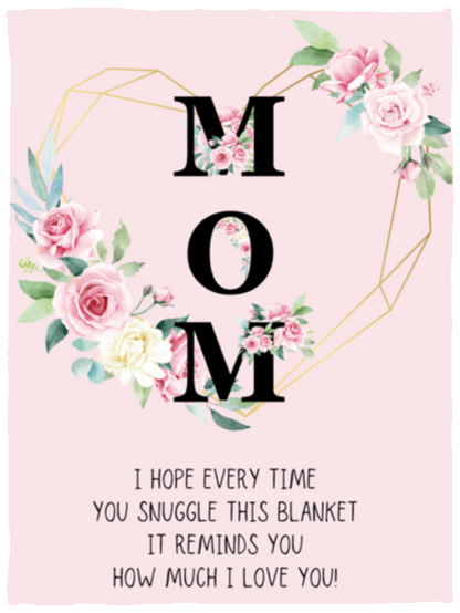 Mom Flower Blanket Pink