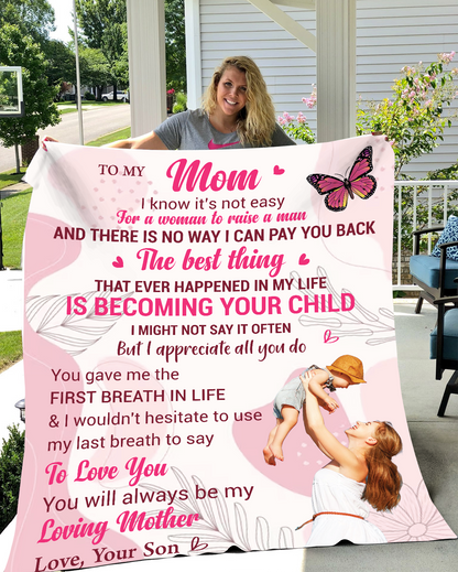 Mom From Son Blanket |Throw