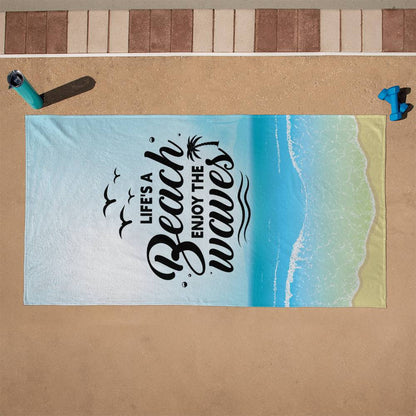 Enjoy the Waves Beach Towel