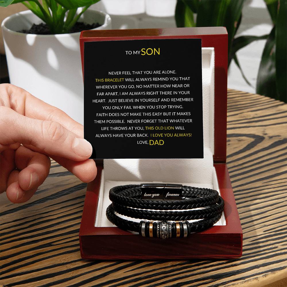 To My Son  |  Love Dad  | Love You Forever Bracelet