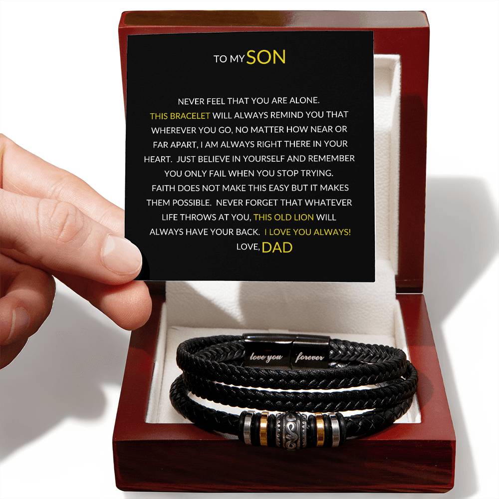 To My Son  |  Love Dad  | Love You Forever Bracelet