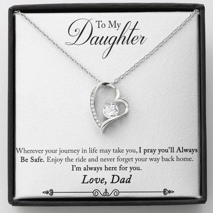 To Daughter Forever Love Necklace | Love Dad | I Pray