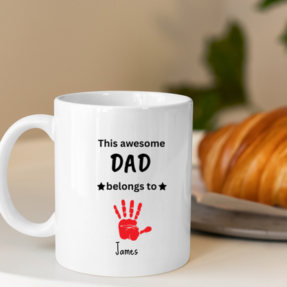 Awesome Dad| Personalized| 11 oz. White Mug