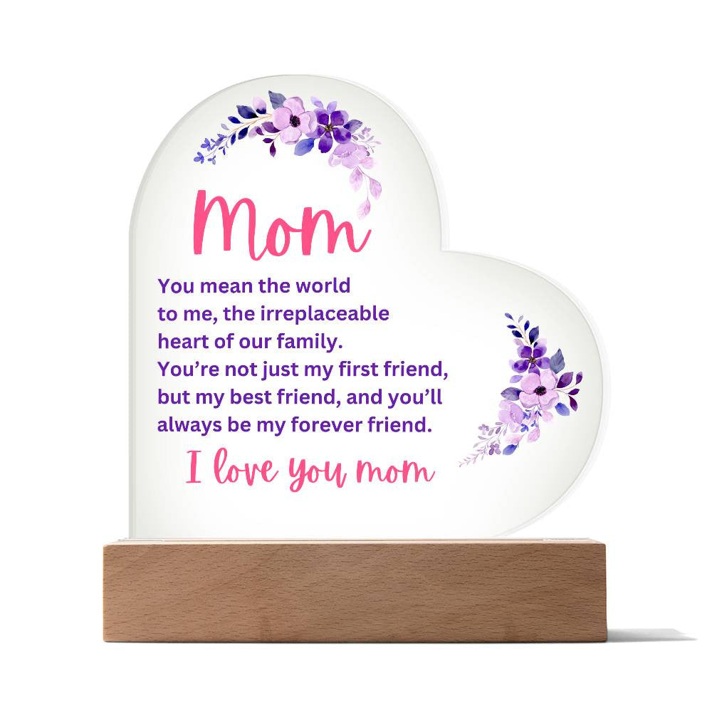 Mom Heart Plaque