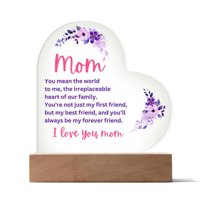 Mom Heart Plaque