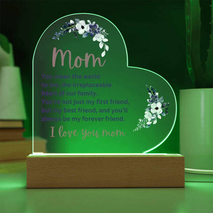 Mom Heart Plaque