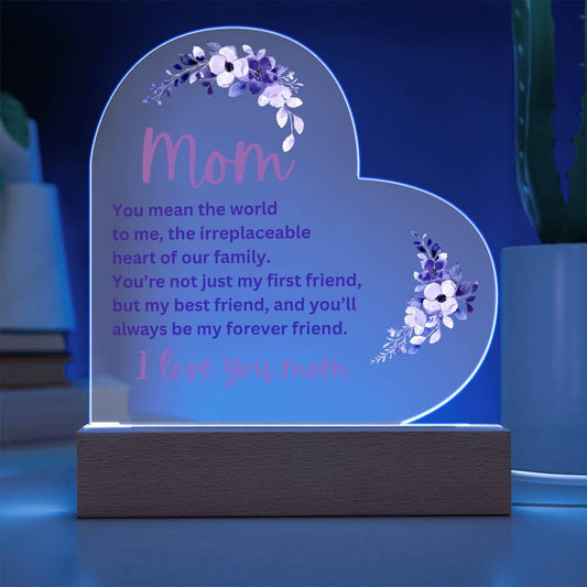 Mom Heart Plaque