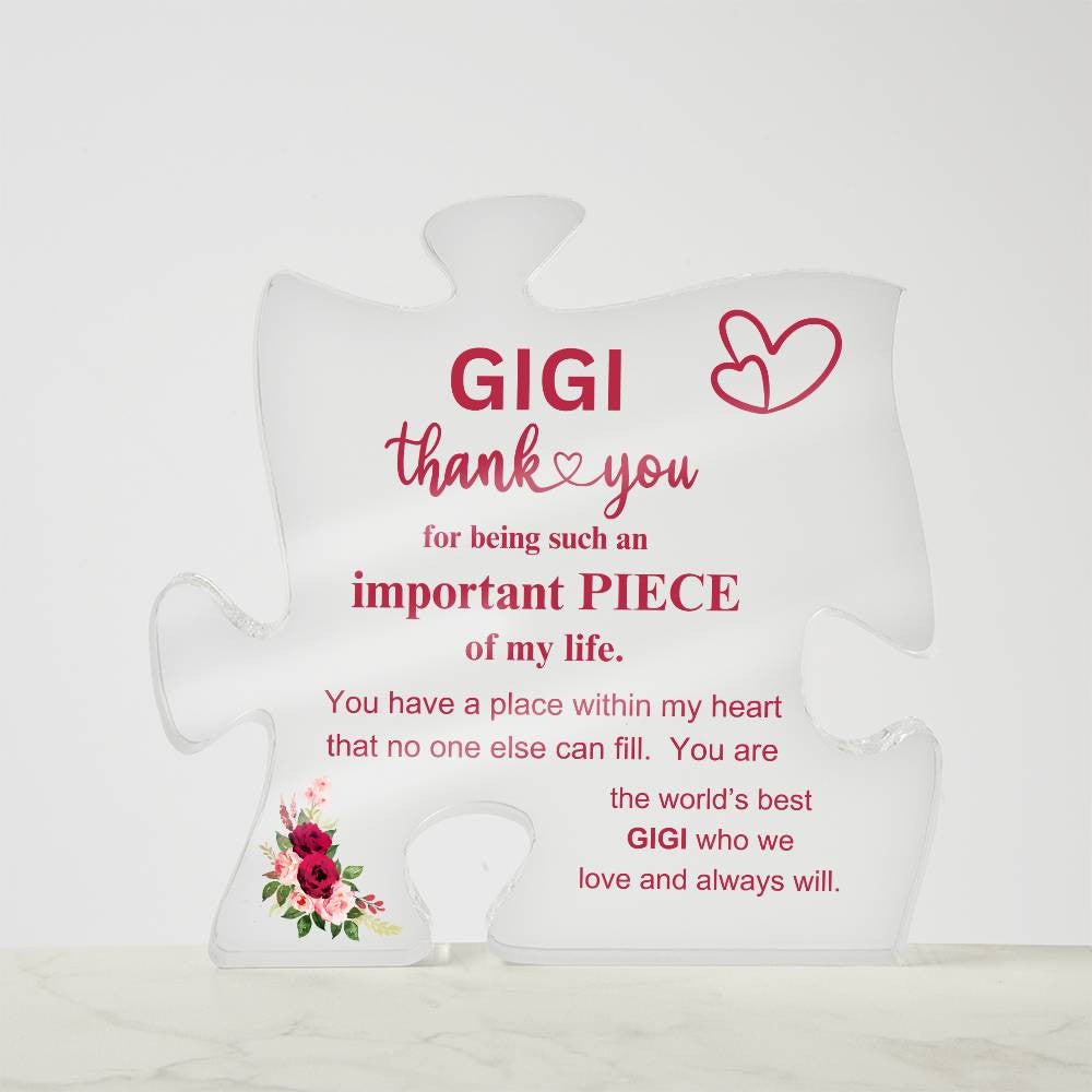 Gigi Puzzle Plaque