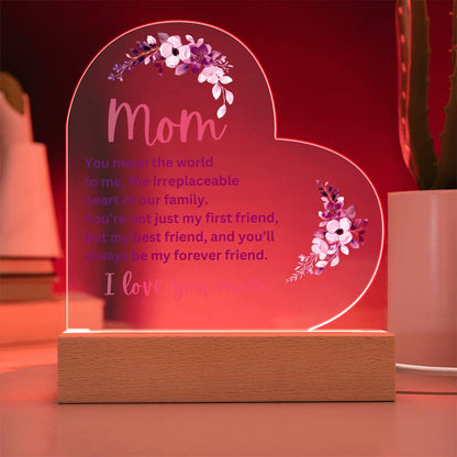 Mom Heart Plaque