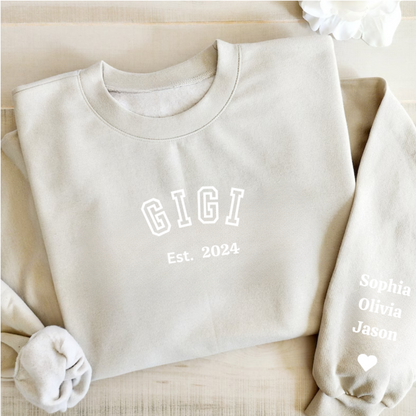 Gigi Crewneck Sweatshirt Personalize Names